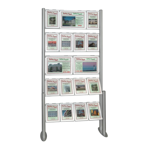 Estate agent combi ladder display with mixed A3L and A4P